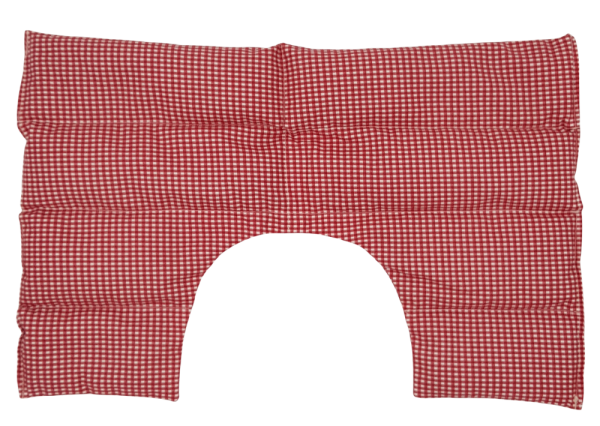 Schulterkissen Dinkel "Vichy-Karo", 30 x 45 cm, rot