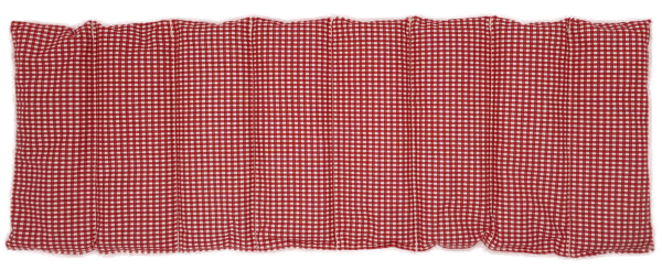 Traubenkernkissen "Vichy-Karo", 20 x 60 cm, rot